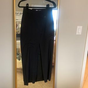 Zara Asymmetric Waist Midi Skirt
